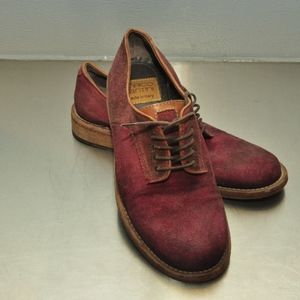 Enrico Fantini burgundy suede shoes